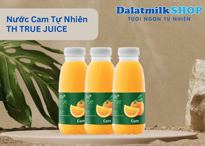 Nước Cam ép Tự Nhiên TH TRUE JUICE - Dalatmilk da nang