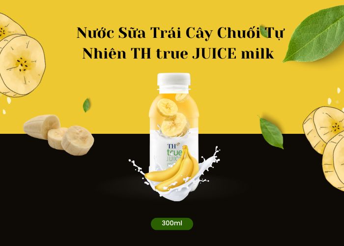 Nước Sữa Trái Cây Chuối Tự Nhiên TH true JUICE milk