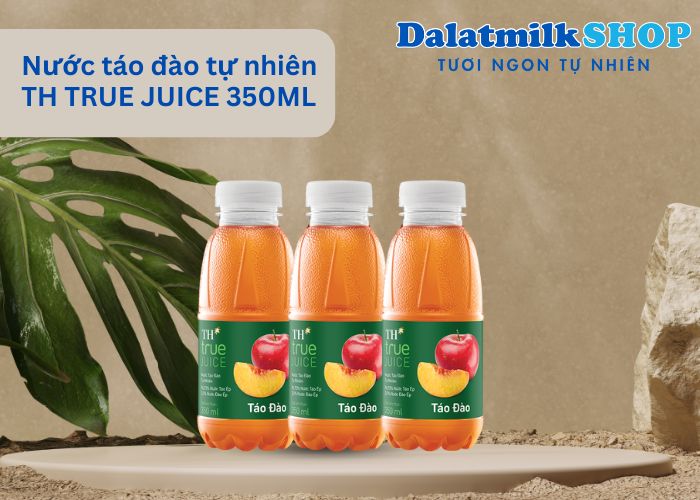 Nước ép táo đào tự nhiên TH TRUE JUICE 350ML