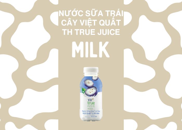 Nước sữa trái cây Việt Quất TH TRUE JUICE milk