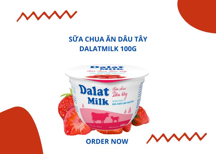 Sữa Chua Ăn Dâu Tây Dalatmilk 100G