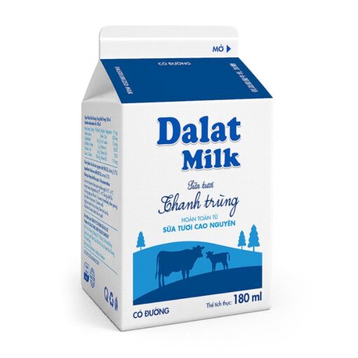 Sữa Tươi Thanh Trùng Có Đường Dalatmilk 180ML