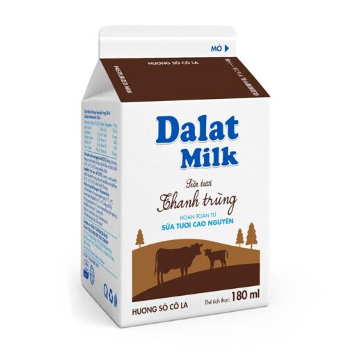 Sữa Tươi Thanh Trùng Hương Sô Cô La Dalatmmilk 180ML - Dalatmilk Đà Nẵng