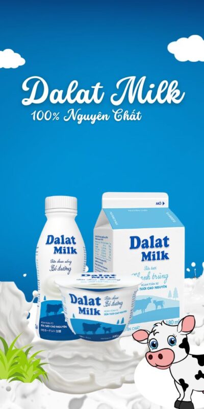 Sữa tươi nguyên chất 100% Dalatmailk Đà Nẵng