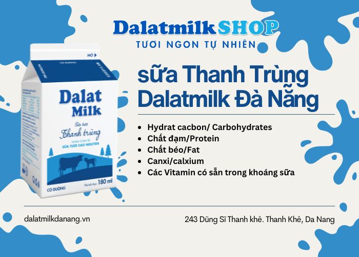 sữa tươi thanh trùng dalatmilk Đà Nẵng