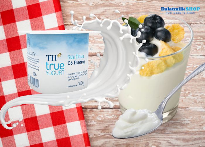 Sữa Chua Ăn Có Đường Th True Yogurt 100G