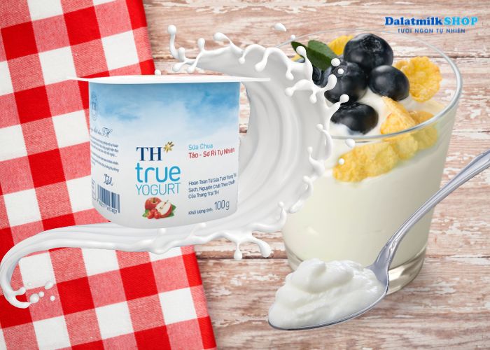 Sữa Chua Ăn Táo Sơ Ri TH True Yogurt 100G