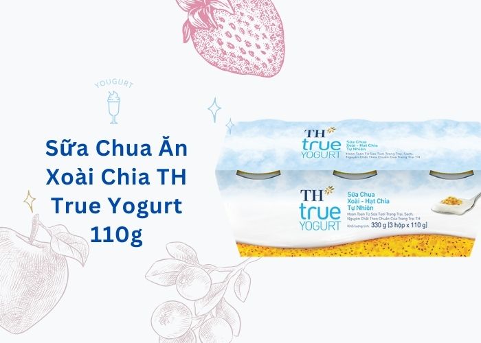 Sữa Chua Ăn Xoài Chia TH True Yogurt 110g