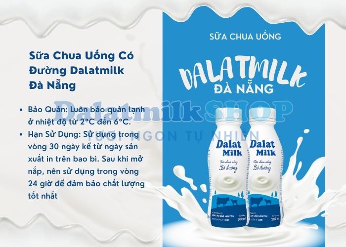 Sữa Chua Uống Có Đường Dalatmilk 200ML - Dalatmilk Đà Nẵng