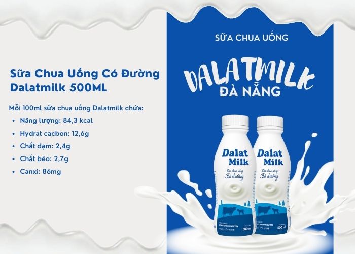 Sữa Chua Uống Có Đường Dalatmilk 500ML - Dalatmilk Đà Nẵng