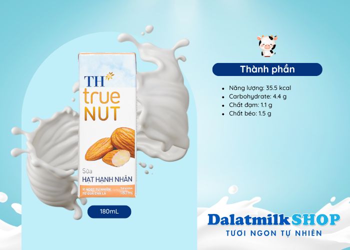 Sữa Hạt Hạnh Nhân TH True NUT 180ML - Dalatmilk Đà Nẵng