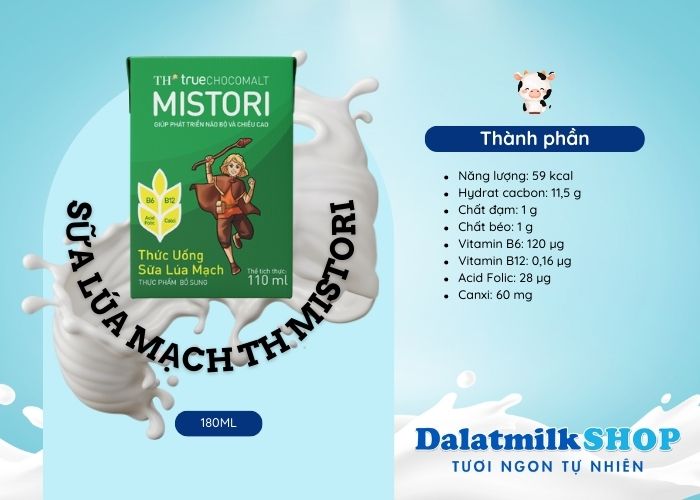 Sữa Lúa Mạch TH Mistori 110ML