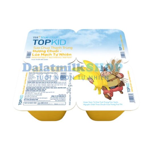 Sữa Thanh Trùng TH Topkid Chuối - Lúa Mạch 60g của Dalarmilk Đà Nẵng