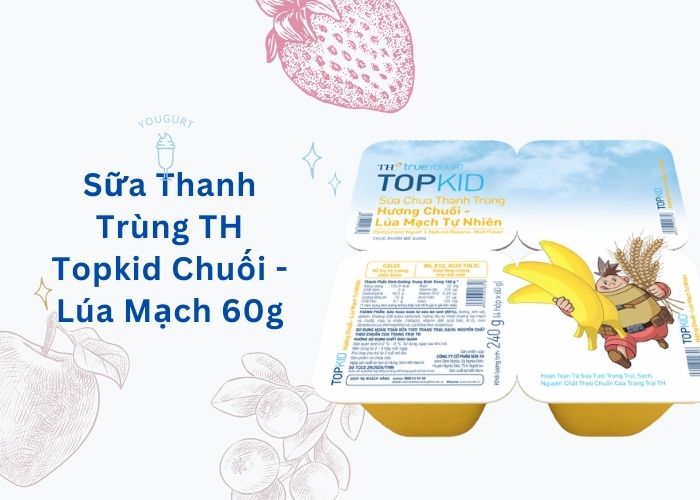 Sữa Thanh Trùng TH Topkid Chuối - Lúa Mạch 60g