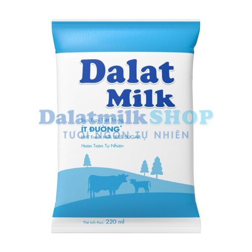 Sữa Tươi Tiệt Trùng Ít Đường Dalatmilk 220ML - Dalatmilk Đà Nẵng