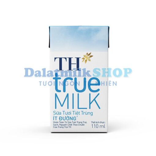 Sữa Tươi Tiệt Trùng Ít Đường TH True Milk 110ML