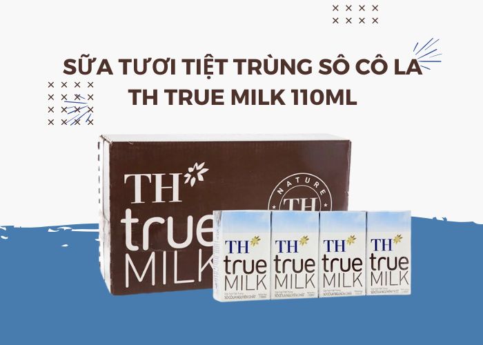 Sữa Tươi Tiệt Trùng Sô Cô La TH True Milk 110ML - Dalatmilk Đà Nẵng