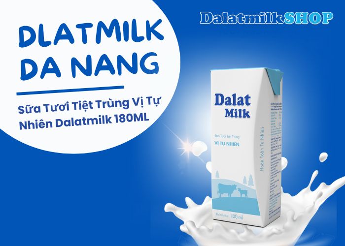 Sữa Tươi Tiệt Trùng Vị Tự Nhiên Dalatmilk 180ML - Dalatmilk Đà Nẵng