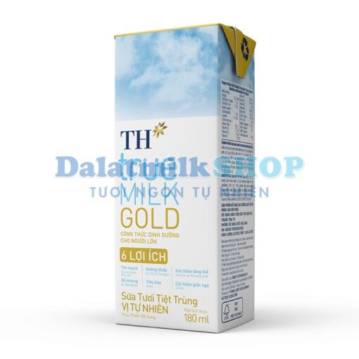 Sữa Tươi Tiệt Trùng Vị Tự Nhiên TH True Milk Gold 180ML